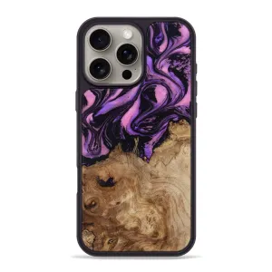 Anti Finger Mark Film Iphone 16 Pro Max Wood Phone Case - Eugene (Purple, 780720)