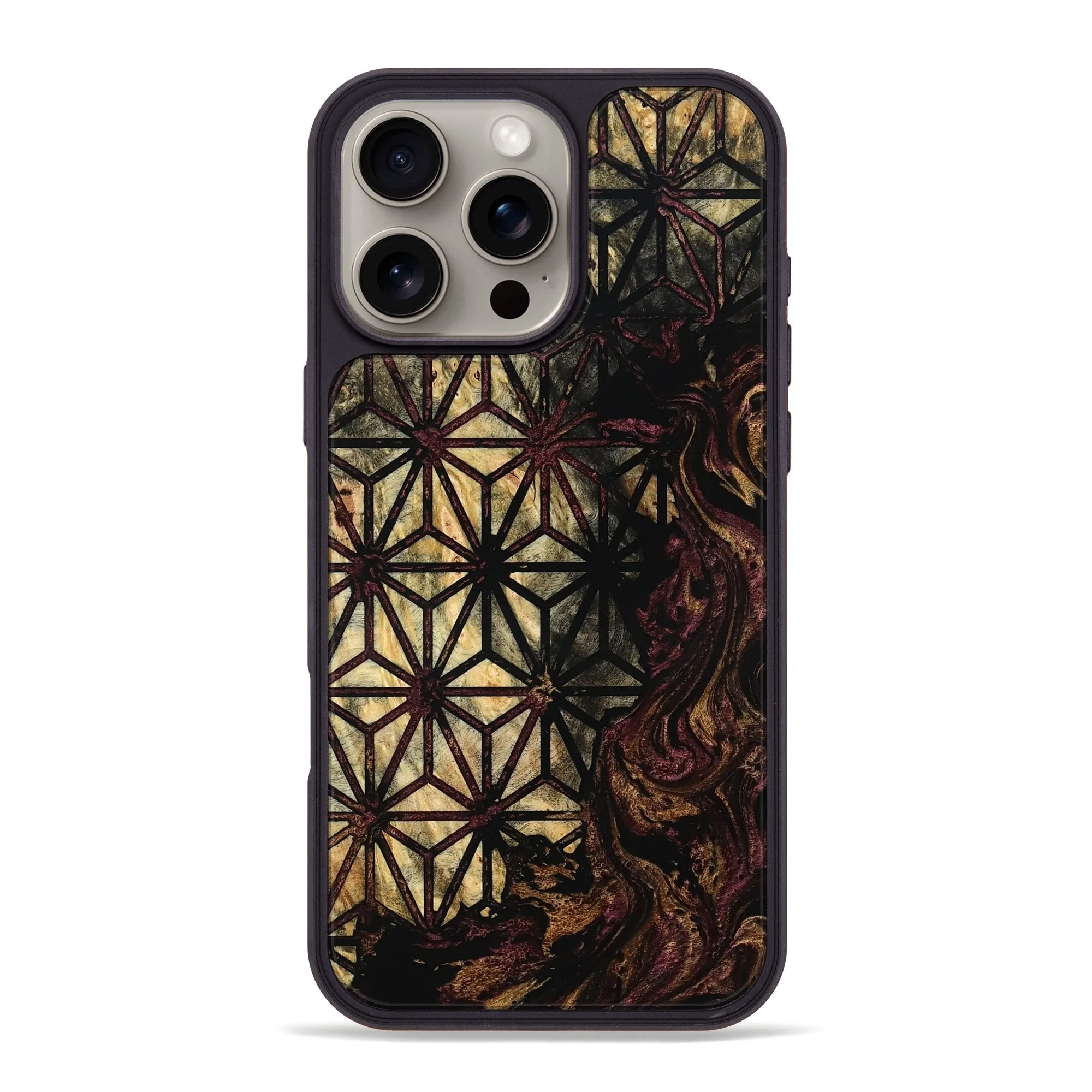 Anti Finger Mark Iphone 16 Pro Max Wood Phone Case - Galen (Pattern, 781711)