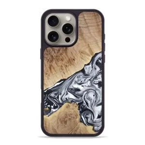 Iphone 16 Pro Max Wood Phone Case - Gary (Black & White, 778323) Anti Glare