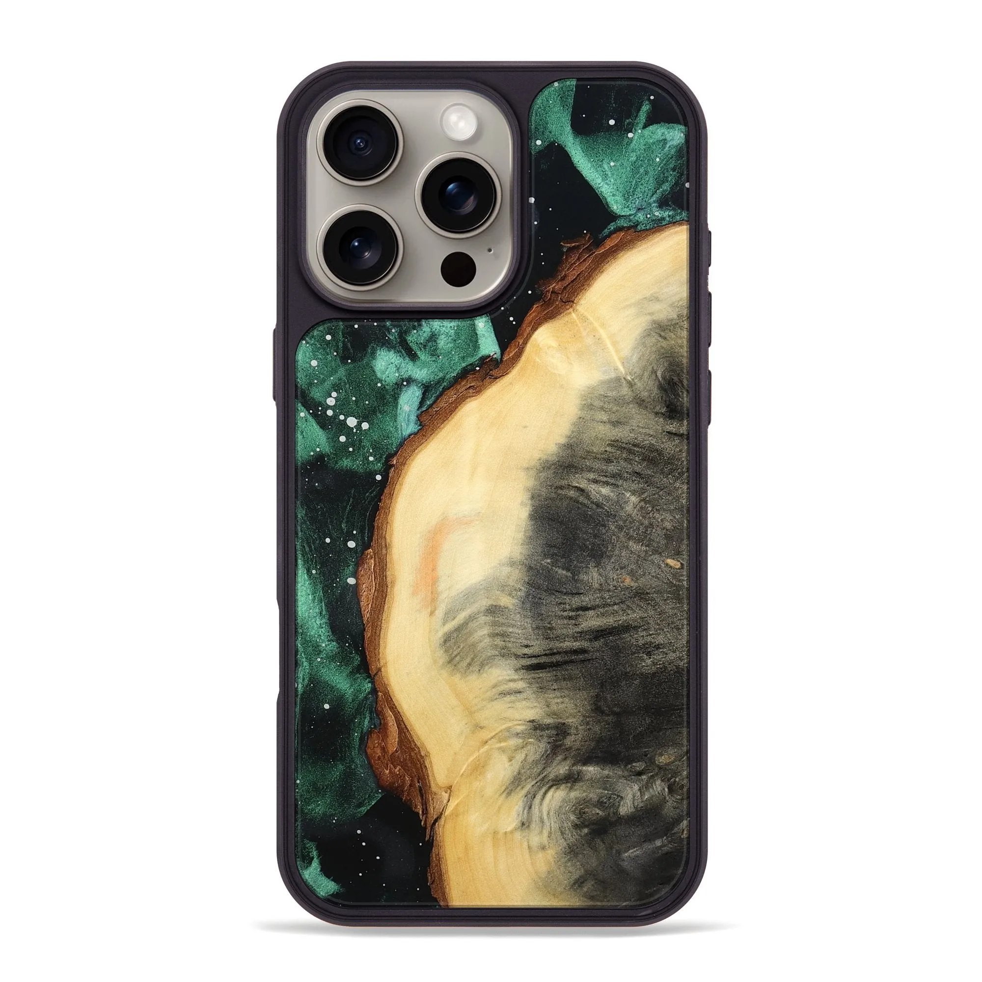 Anti Finger Grease Anti Spy Iphone 16 Pro Max Wood Phone Case - Geo (Cosmos, 781890)