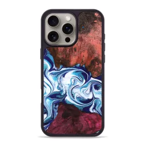 Ultra Thin Scratch Proof Glass Iphone 16 Pro Max Wood Phone Case - Gillian (Blue, 781805)