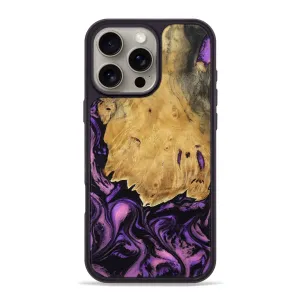Iphone 16 Pro Max Wood Phone Case - Golda (Purple, 780429) Anti Fingerprint Screen