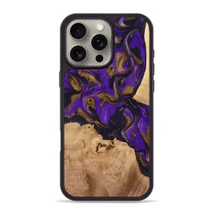 Iphone 16 Pro Max Wood Phone Case - Hailee (Purple, 775673) Tempered Glass