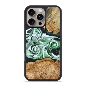 Iphone 16 Pro Max Wood Phone Case - Haylee (Green, 778678) Bubble Free Screen