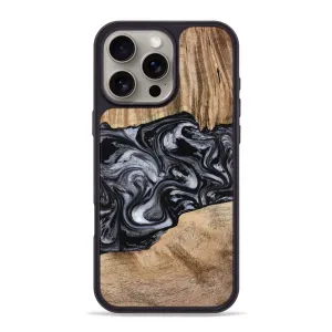Anti Yellowing Iphone 16 Pro Max Wood Phone Case - Howell (Black & White, 775653)