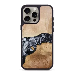 Scratch Proof Iphone 16 Pro Max Wood Phone Case - Iyana (Black & White, 776237)