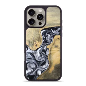 Iphone 16 Pro Max Wood Phone Case - Izael (Black & White, 781582) Drop Resistant