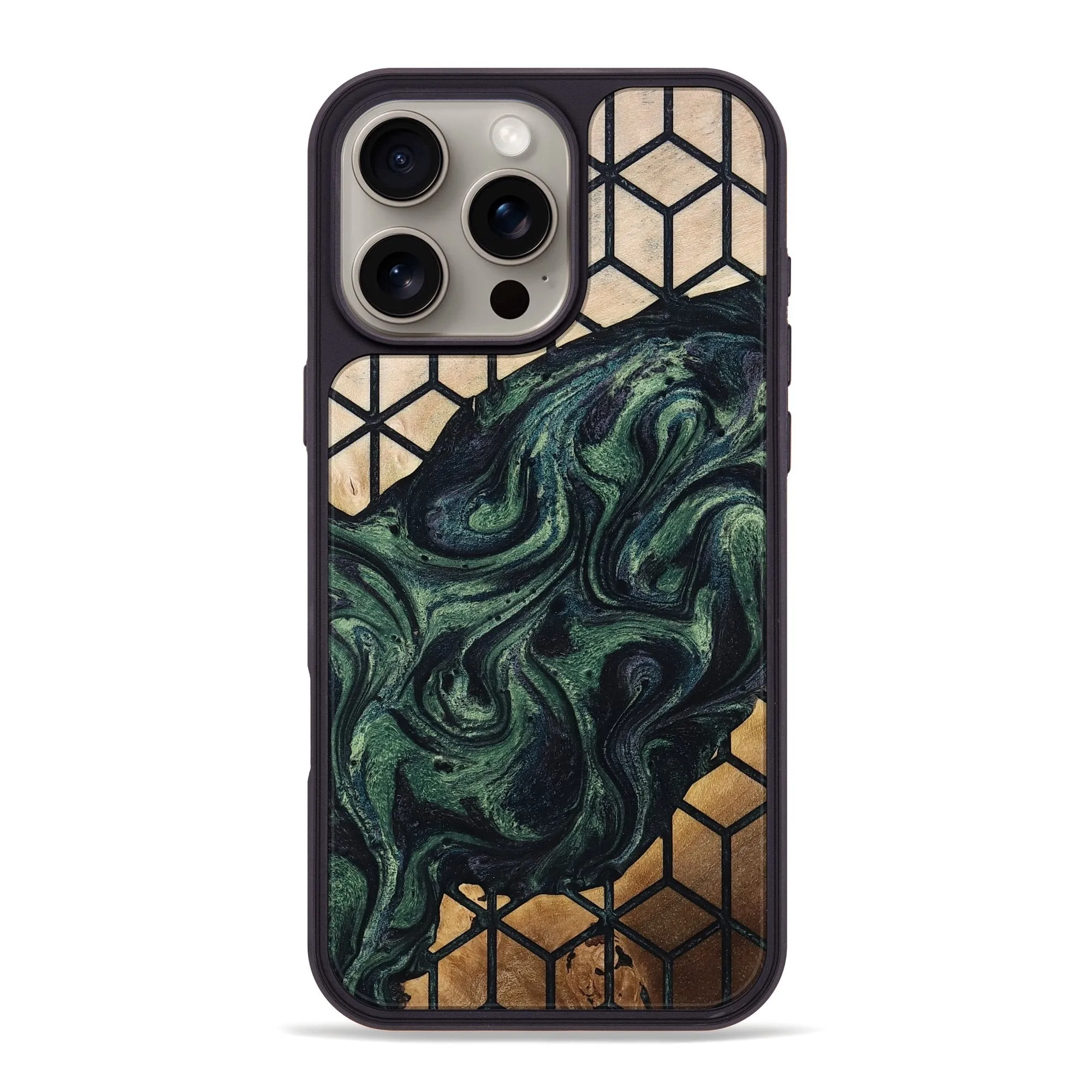 Iphone 16 Pro Max Wood Phone Case - Jackie (Pattern, 775900) Anti Static Film Privacy Screen