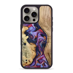 Crystal Clear Screen Iphone 16 Pro Max Wood Phone Case - Jaiden (Blue, 780349)