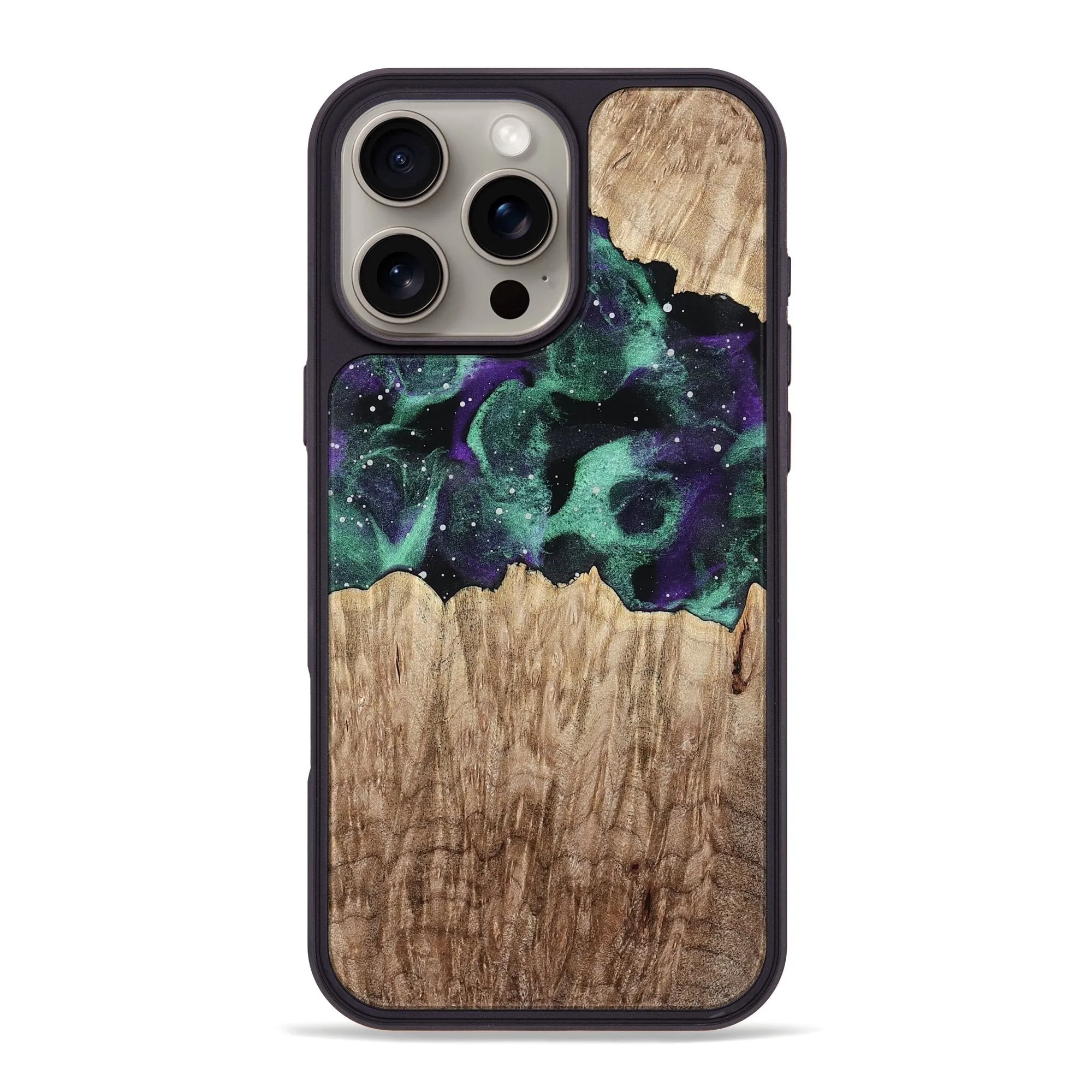 Iphone 16 Pro Max Wood Phone Case - Jakari (Cosmos, 778442) High Transparency