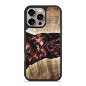 Iphone 16 Pro Max Wood Phone Case - Jamie (Red, 781056) Bubble Resistant Film Anti Yellowing Screen
