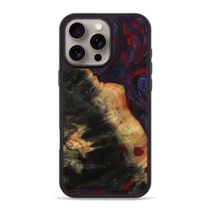 Fingerprint Resistant Coating Anti Finger Oil Iphone 16 Pro Max Wood Phone Case - Jaret (Red, 780241)