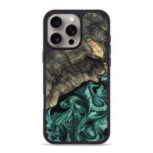 Iphone 16 Pro Max Wood Phone Case - Jaylon (Green, 781791) Scratch Proof Glass Shockproof