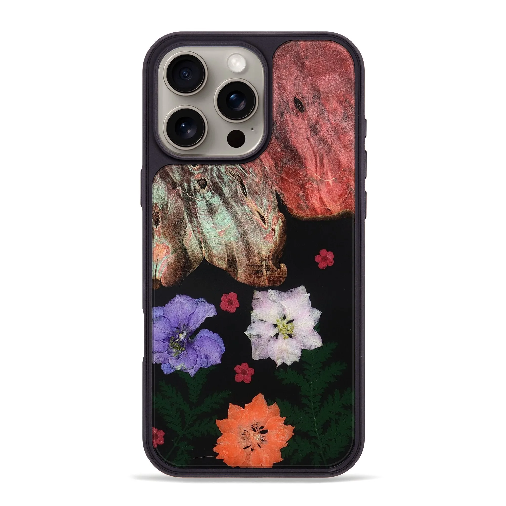 Smooth Touch Film Bubble Free Installation Iphone 16 Pro Max Wood Phone Case - Jayson (Bloom, 781618)