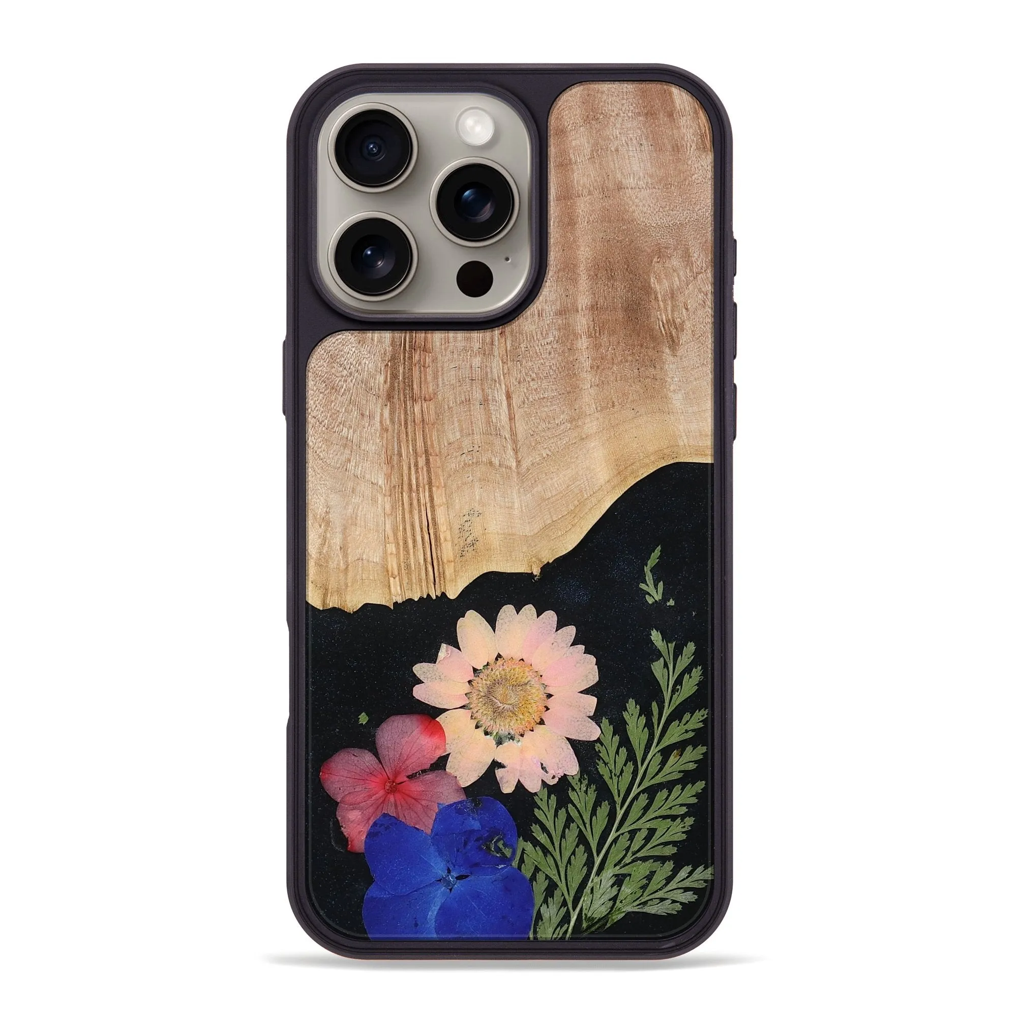 Iphone 16 Pro Max Wood Phone Case - Jesiah (Bloom, 778115) Rounded Edges