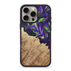 Scratch Resistant Anti Finger Mark Film Iphone 16 Pro Max Wood Phone Case - Jimena (Purple, 780722)