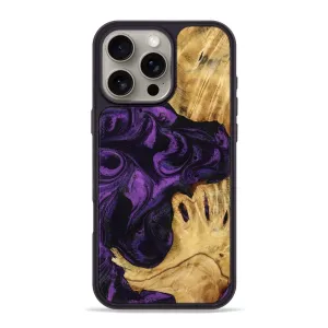 Iphone 16 Pro Max Wood Phone Case - Julian (Purple, 778661) Anti Reflection Screen