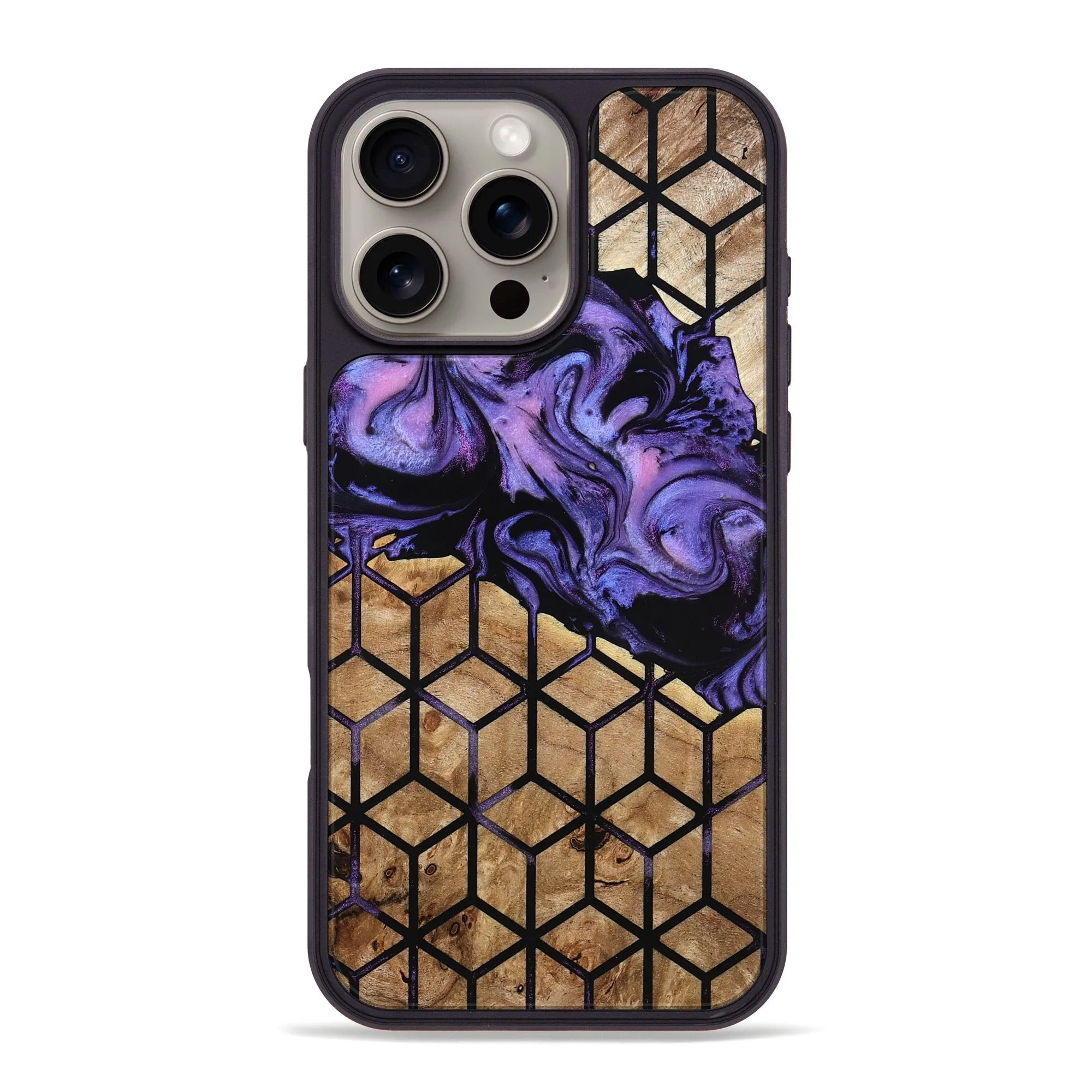 Anti Reflection Iphone 16 Pro Max Wood Phone Case - Kahlani (Pattern, 781755)