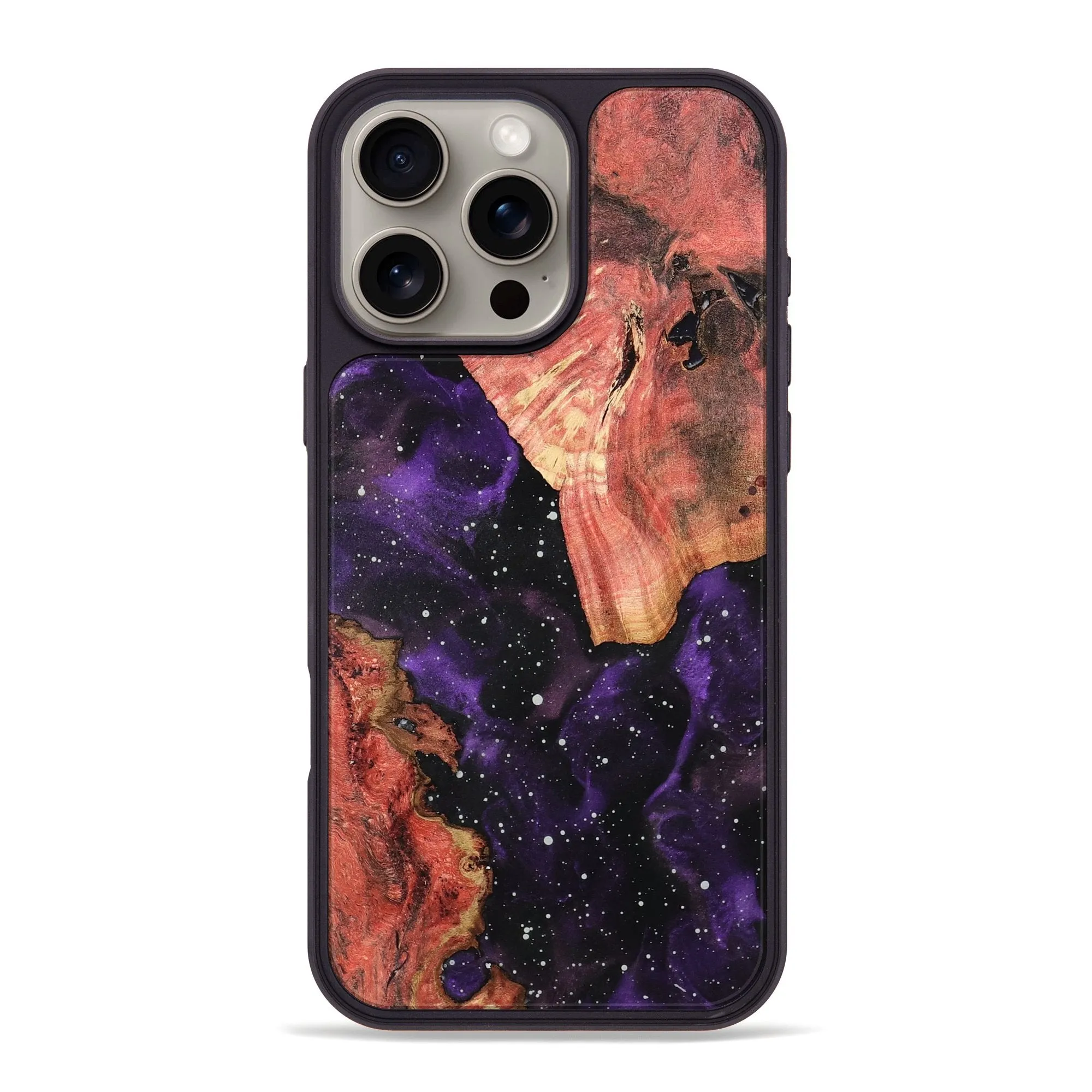 Iphone 16 Pro Max Wood Phone Case - Kaia (Cosmos, 781944) Anti Finger Smudge Film Edge Protection