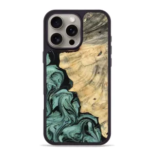 Iphone 16 Pro Max Wood Phone Case - Kamari (Green, 781795) Bubble Free Installation
