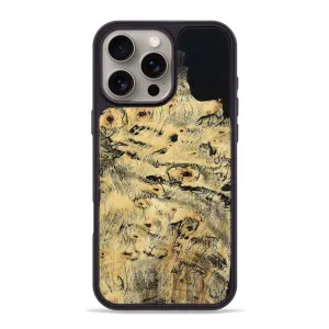 Raised Edges Case Friendly Glass Iphone 16 Pro Max Wood Phone Case - Kami (Wood Burl, 777744)