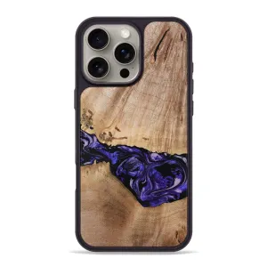 Water Resistant Edge Guard Iphone 16 Pro Max Wood Phone Case - Kamron (Purple, 779233)