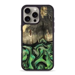 Case Friendly Glass Anti Static Iphone 16 Pro Max Wood Phone Case - Kayley (Green, 781761)