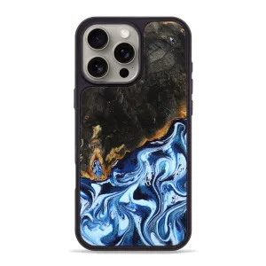 Iphone 16 Pro Max Wood Phone Case - Kelsie (Blue, 778373) Anti Dust Film Smooth Surface