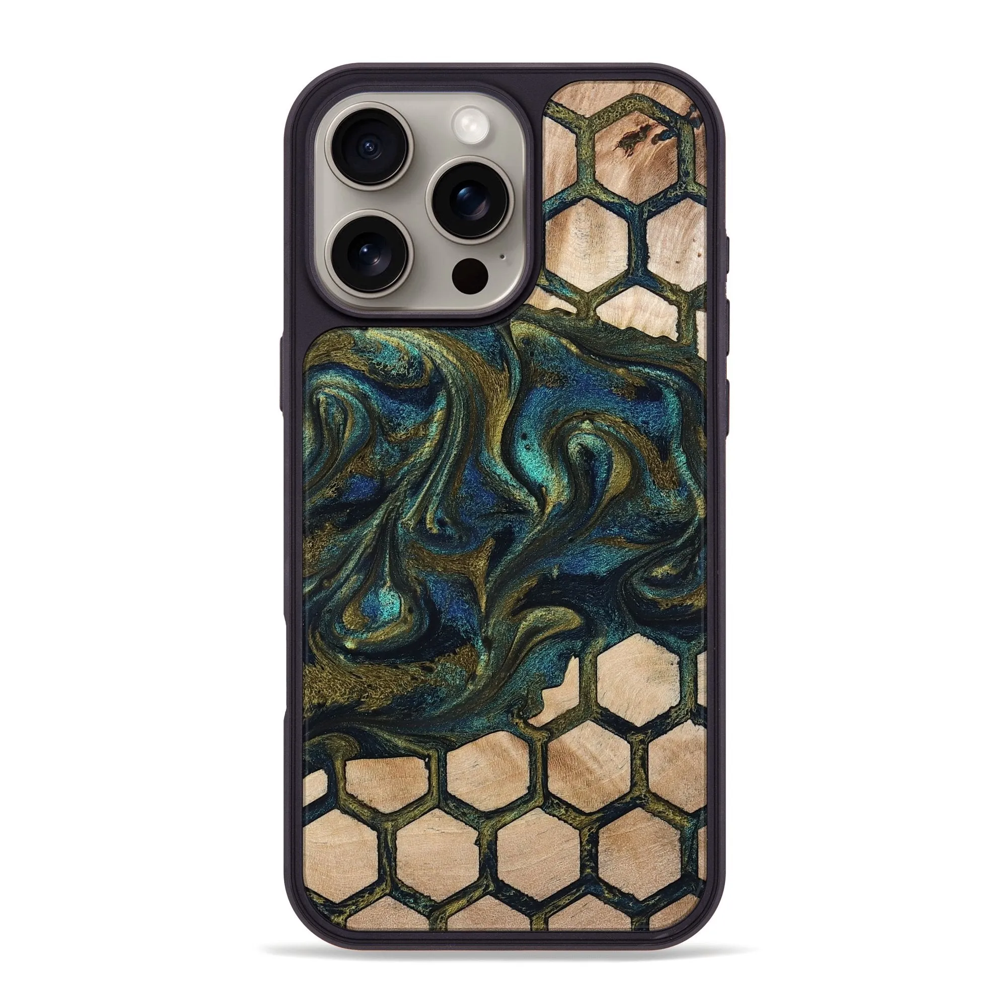 Crystal Clear Anti Reflection Iphone 16 Pro Max Wood Phone Case - Kenji (Pattern, 779581)