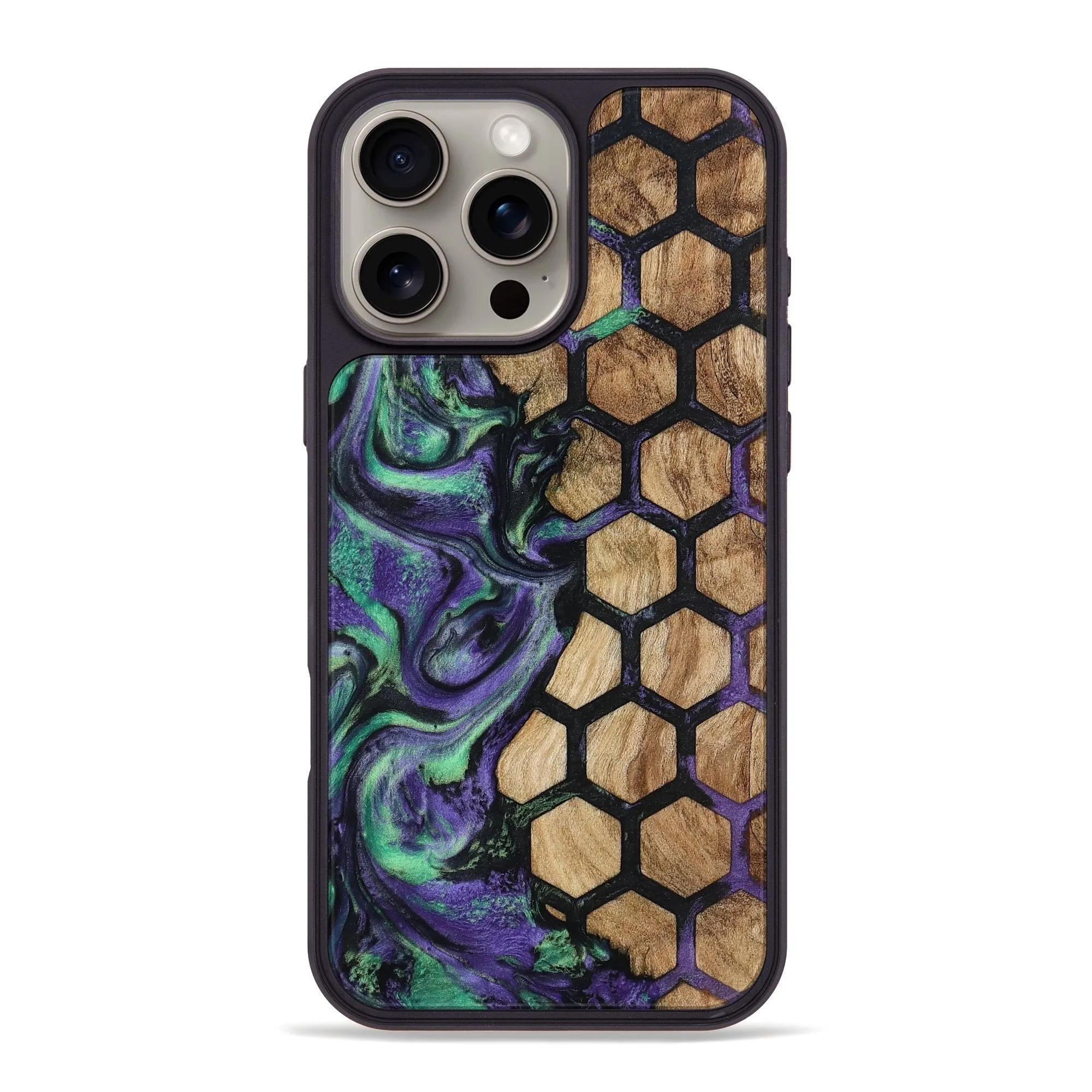 Iphone 16 Pro Max Wood Phone Case - Kent (Pattern, 780878) Reinforced Corners Fingerprint Free