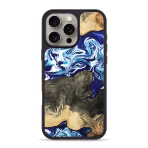 Anti Fingerprint Coating Anti Reflection Coating Iphone 16 Pro Max Wood Phone Case - Kinley (Blue, 780683)