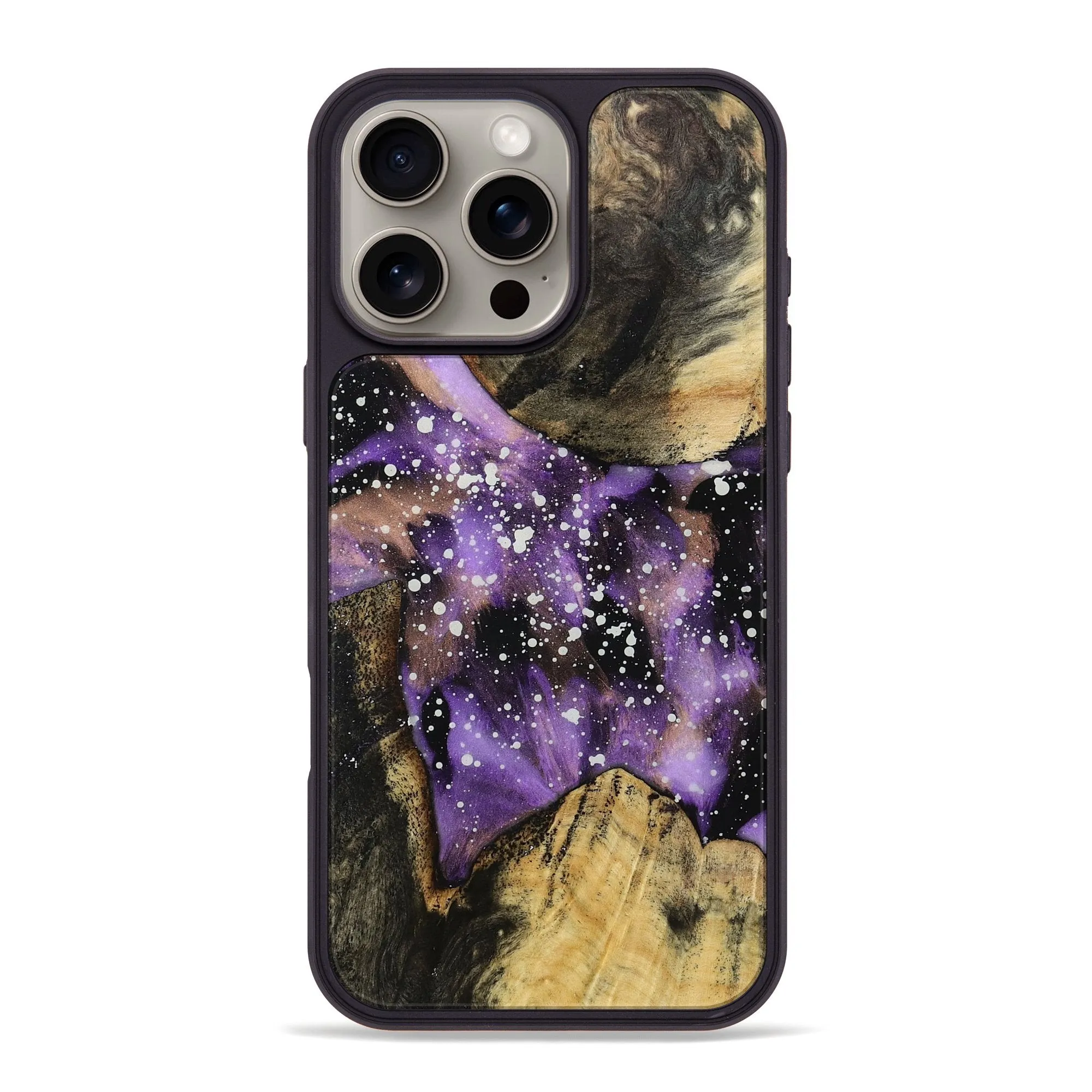 Iphone 16 Pro Max Wood Phone Case - Kylo (Cosmos, 779995) Anti Scratch Coating Anti Finger Mark Film