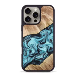 Iphone 16 Pro Max Wood Phone Case - Kyro (Blue, 778598) Anti Fingerprint Coating