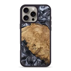 Iphone 16 Pro Max Wood Phone Case - Laureen (Black & White, 781635) Scratch Resistant Glass Anti Fingerprint Coating