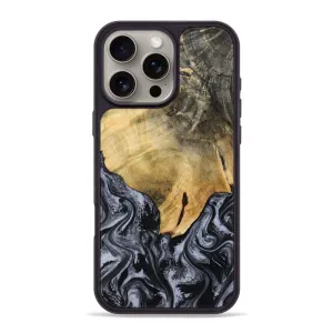 Anti Oil Film Iphone 16 Pro Max Wood Phone Case - Lauren (Black & White, 781638)