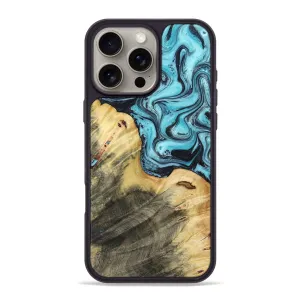 Iphone 16 Pro Max Wood Phone Case - Lorelei (Blue, 778380) HD Screen Protector Anti Shock Screen