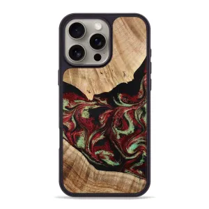 Crystal Clear Iphone 16 Pro Max Wood Phone Case - Loren (Red, 777994)