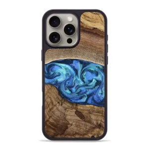 Grip Friendly Scratch Protection Iphone 16 Pro Max Wood Phone Case - Marlo (Blue, 781042)