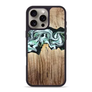 Iphone 16 Pro Max Wood Phone Case - Milani (Green, 780900) Scratch Proof