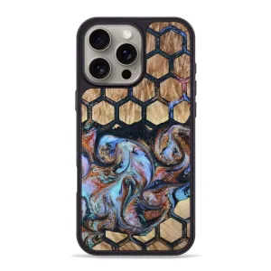 Iphone 16 Pro Max Wood Phone Case - Ocean (Pattern, 780865) Anti Blue Light