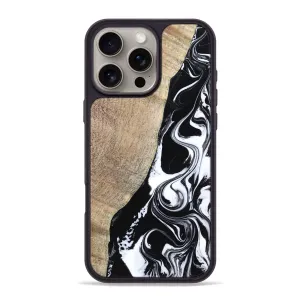 Screen Defense High Transparency Iphone 16 Pro Max Wood Phone Case - Peggy (Black & White, 779199)