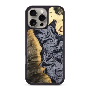 Anti Reflection Screen Iphone 16 Pro Max Wood Phone Case - Rayna (Black & White, 780439)