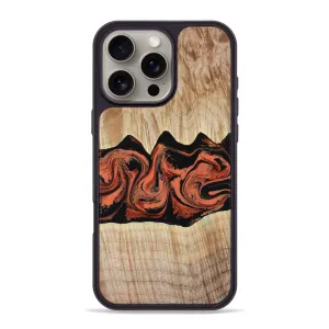 Impact Resistant Slim Screen Protector Iphone 16 Pro Max Wood Phone Case - Riya (Red, 780435)