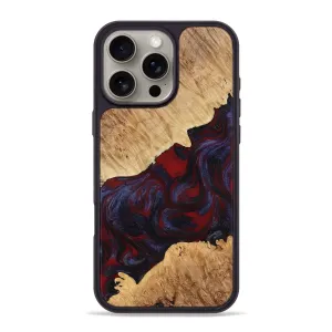 Iphone 16 Pro Max Wood Phone Case - Scot (Red, 776631) Anti Finger Mark