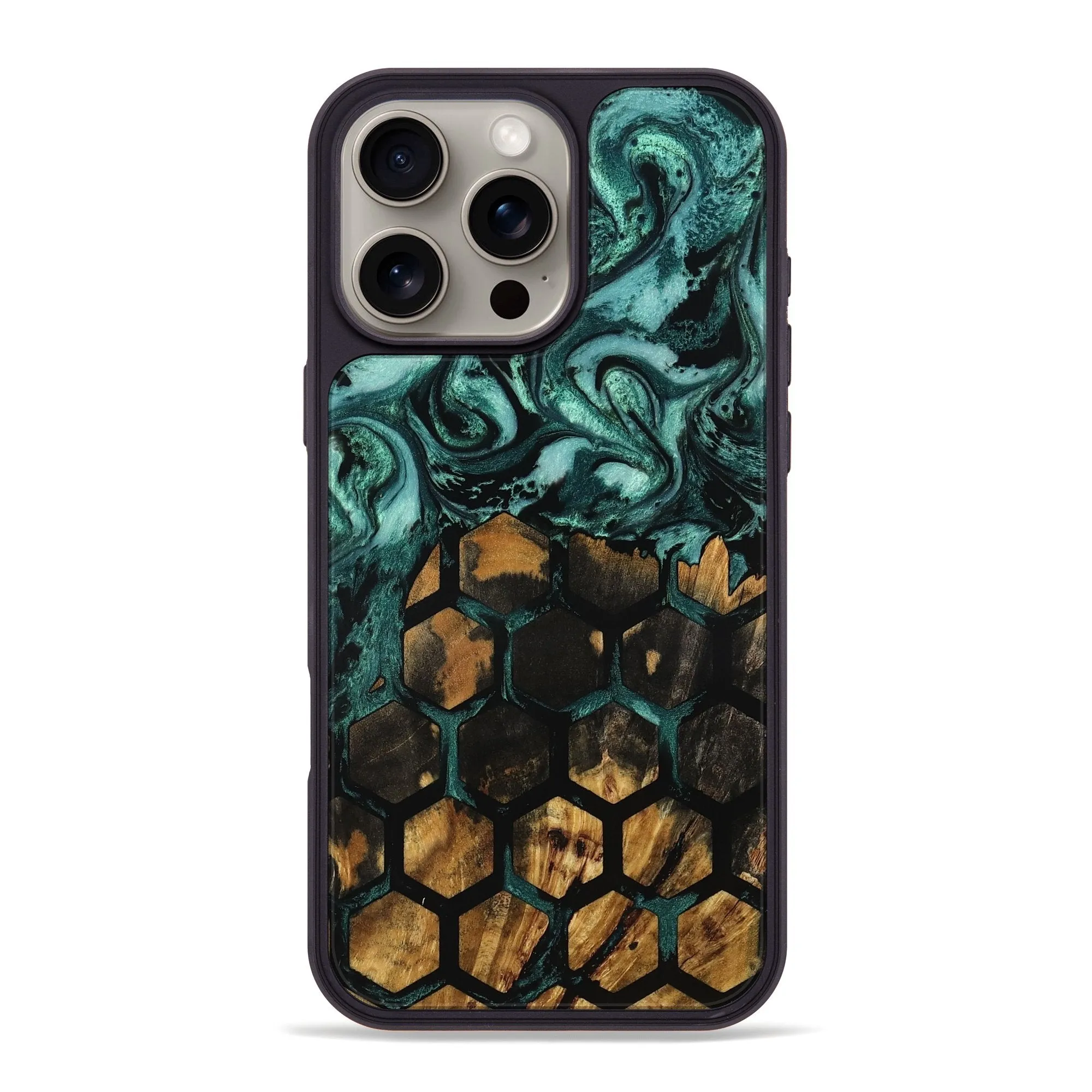 Fingerprint Resistant Screen Anti Fingerprint Screen Iphone 16 Pro Max Wood Phone Case - Shamika (Pattern, 781707)