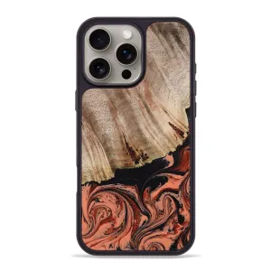 Scratch Proof Glass Iphone 16 Pro Max Wood Phone Case - Shanda (Red, 780745)