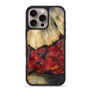Iphone 16 Pro Max Wood Phone Case - Shauna (Red, 781650) Impact Protection Fingerprint Repellent