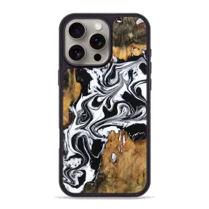 Protective Screen Anti Static Iphone 16 Pro Max Wood Phone Case - Sherrie (Black & White, 778325)