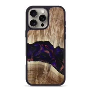 Iphone 16 Pro Max Wood Phone Case - Siena (Purple, 781681) Water Resistant Anti Finger Smudge