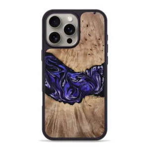 Easy Installation Scratch Proof Iphone 16 Pro Max Wood Phone Case - Steven (Purple, 781646)